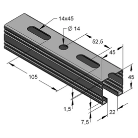 SZERELŐSÍN MEFA 45/45/1,5 MM TÜZIHORGANYZOTT 3M/SZÁL 082045315
