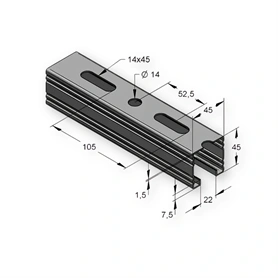 SZERELŐSÍN MEFA 45/45/1,5 MM TÜZIHORGANYZOTT 3M/SZÁL (082045315)