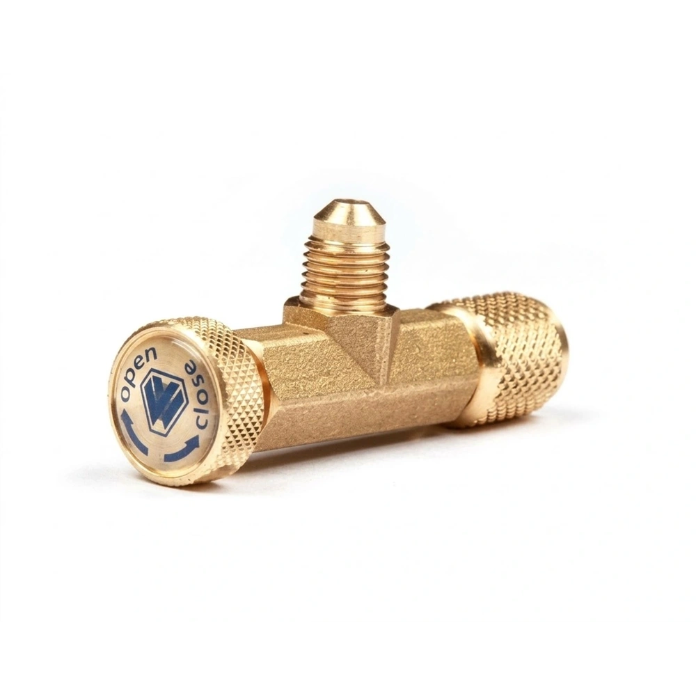 SZERVÍZCSAP SAROKSZELEPRE R410A/R32 5/16"x 5/16" MENETTEL 90 fok