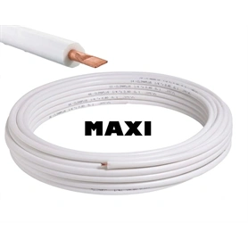 SZIGETELT LÁGY RÉZCSŐ 1/4"X1MM  (25FM/TEKERCS) 6MM-ES SZIGETELÉS (VEGYTISZTA) MAXI