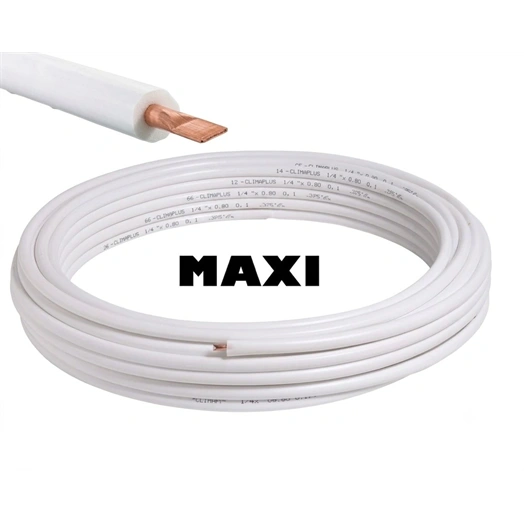 SZIGETELT LÁGY RÉZCSŐ 3/8"X1MM  (25FM/TEKERCS) 6MM-ES SZIGETELÉS (VEGYTISZTA) MAXI