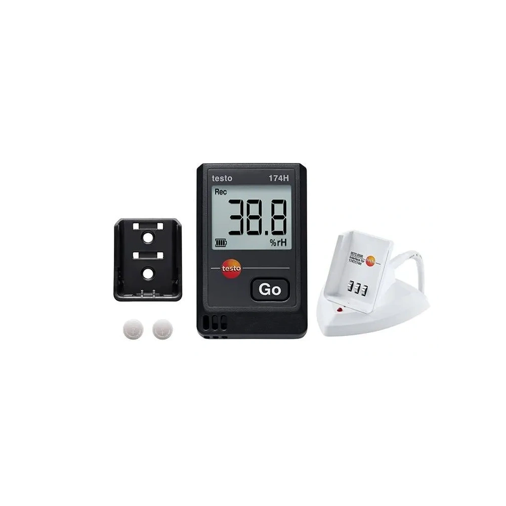 TESTO 174 H MINI HŐMÉRSÉKLET-, ÉS PÁRATARTALOM ADATGYŰJTŐ SZETT (0572 0566)