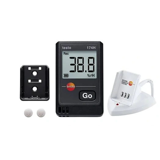 TESTO 174 H MINI HŐMÉRSÉKLET-, ÉS PÁRATARTALOM ADATGYŰJTŐ SZETT (0572 0566)