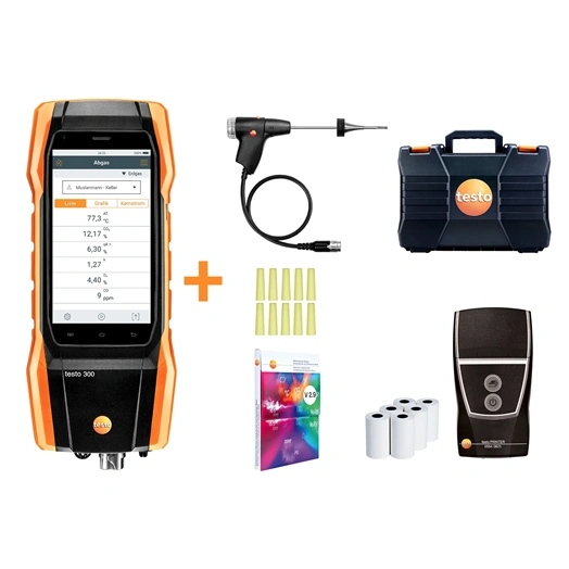 TESTO 300 LONGLIFE FÜSTGÁZELEMZŐ NO CELLÁVAL+NYOMTATÓ (0564 3004 73)