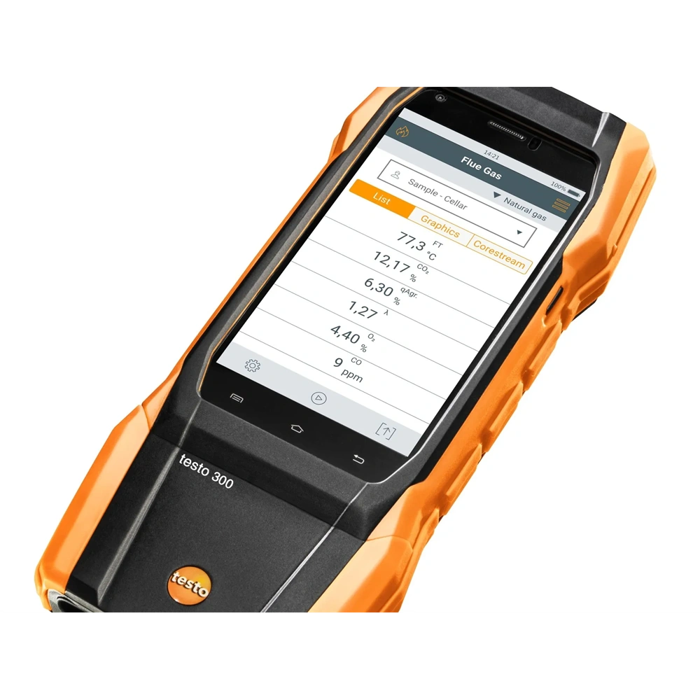TESTO 300 SZETT 1 FÜSTGÁZELEMZŐ (O2, CO 4.000 PPM-IG) (0564 3002 70)
