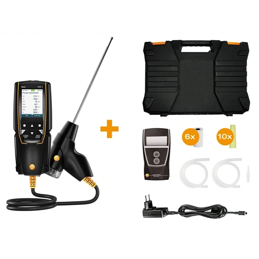 TESTO 310 II FÜSTGÁZELEMZŐ SZETT NYOMTATÓVAL (0563 3105)