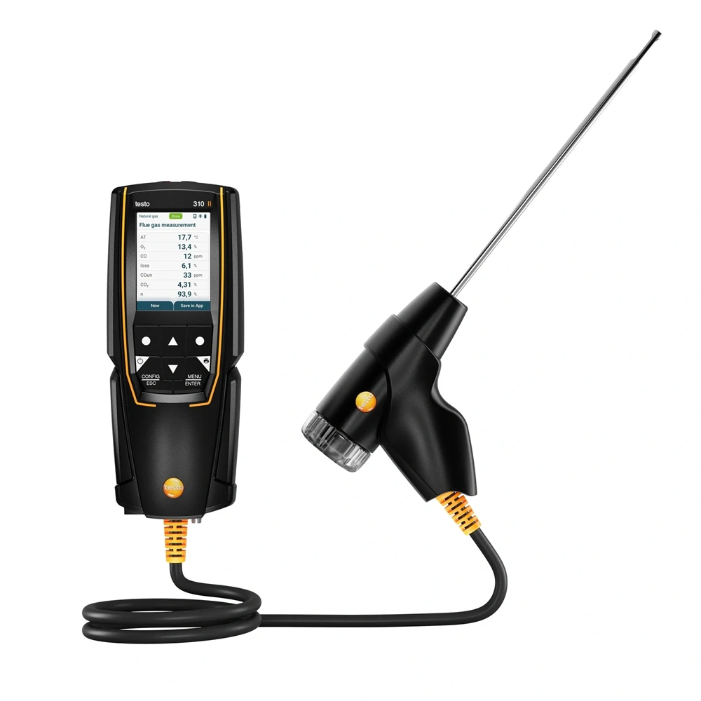 TESTO 310 II FÜSTGÁZELEMZŐ SZETT NYOMTATÓVAL (0563 3105)