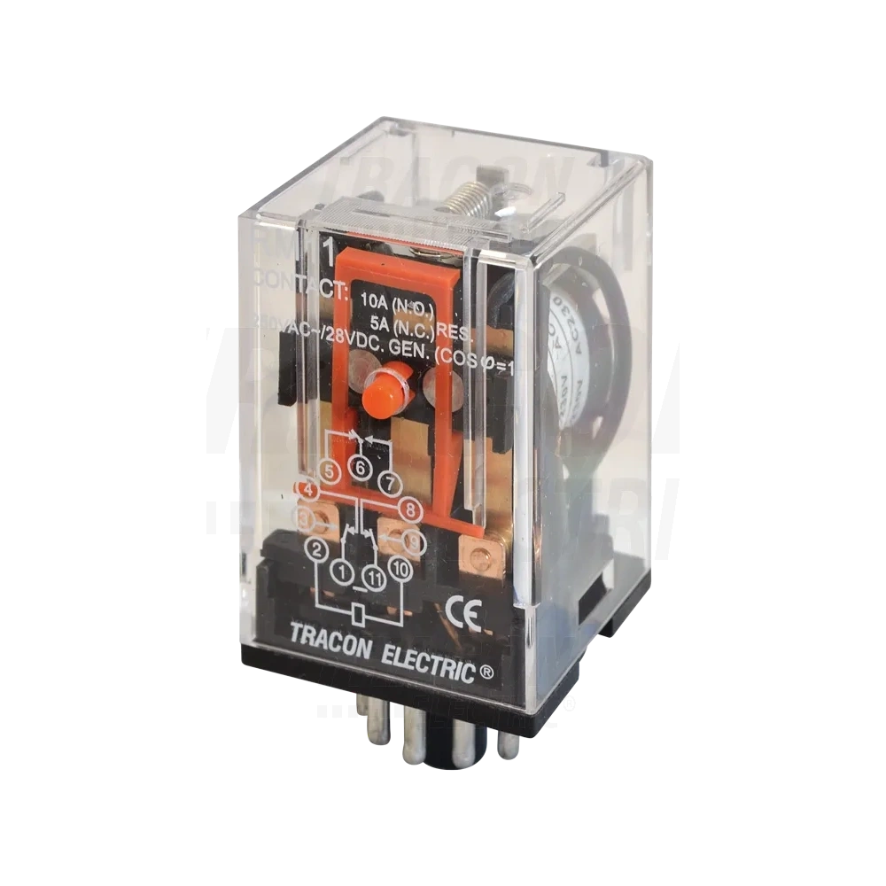 TRACON RM 11-220V AC 3XCO ÉRINTKEZŐ IPARI RELÉ