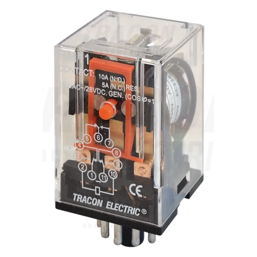 TRACON RM 11-220V AC 3XCO ÉRINTKEZŐ IPARI RELÉ