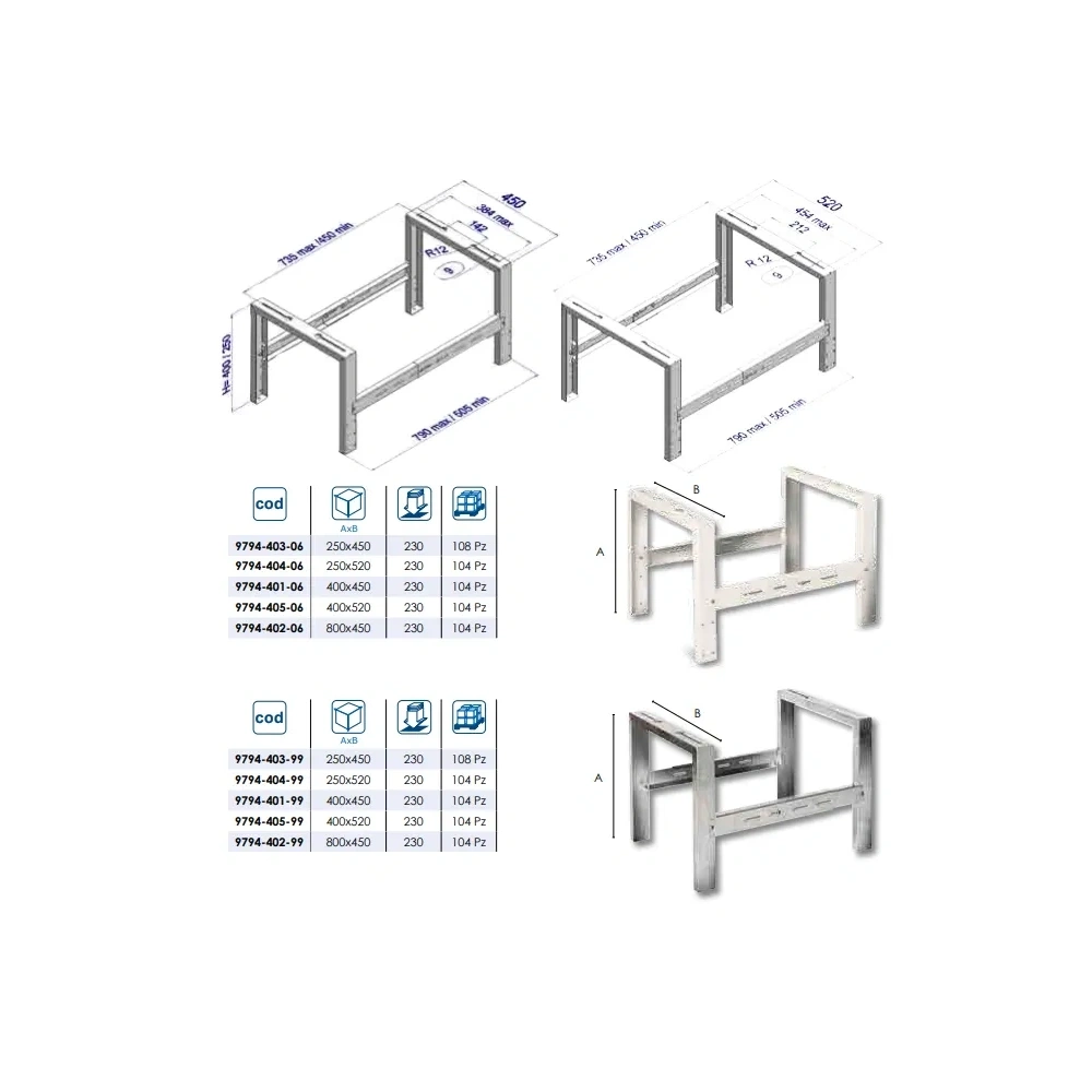VECAMCO HÓHATÁR KONZOL KLÍMATARTÓ ÁLLVÁNY (400 × 520 MM)