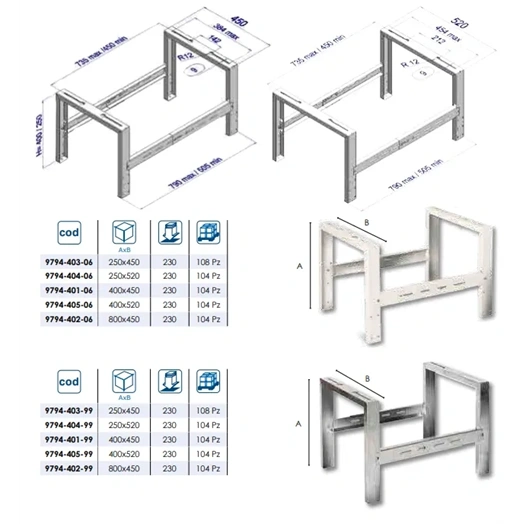VECAMCO HÓHATÁR KONZOL KLÍMATARTÓ ÁLLVÁNY (400 × 520 MM)