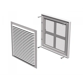 VENTS MV 150 S MŰANYAG SZELLŐZŐRÁCS SZÚNYOGHÁLÓVAL 204X204 MM