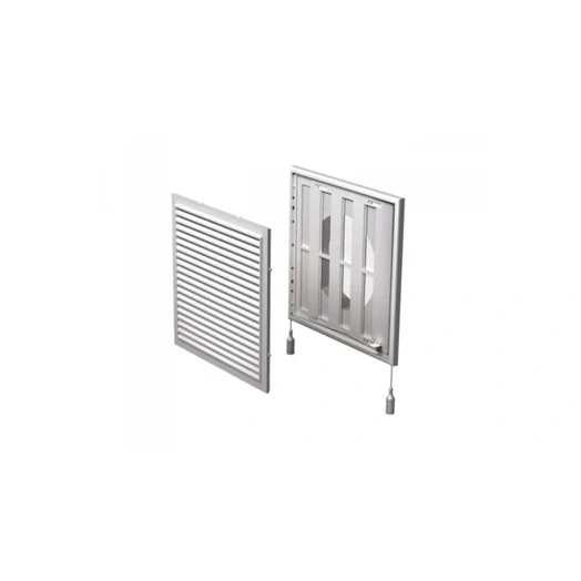 VENTS MV 250/150 VRS SZELLŐZŐRÁCS 150 MM-ES CSŐKÖTŐVEL KÉZI ZSALUVAL 250X250 MM