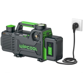 WIPCOOL VÁKUUMSZIVATTYÚ 2F0BR 42L/MIN MANOMÉTER + SZELEP, R32 (AKKUMULÁTOR NÉLKÜL)