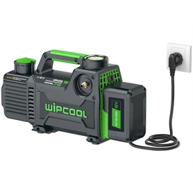 WIPCOOL VÁKUUMSZIVATTYÚ 2F0BR 42L/MIN MANOMÉTER + SZELEP, R32 (AKKUMULÁTOR NÉLKÜL)