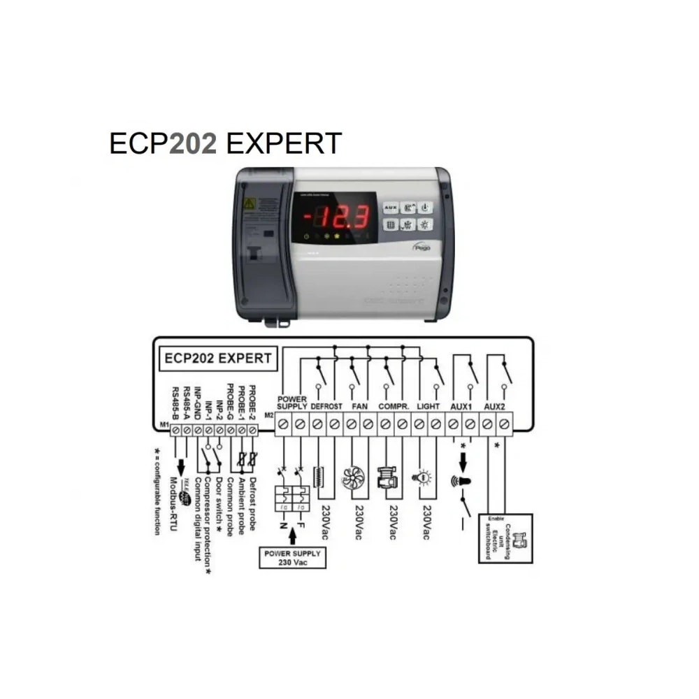 FREDDOX / PEGO ECP202 EXPERT DIGITÁLIS VEZÉRLŐ HŰTŐKAMRÁKHOZ