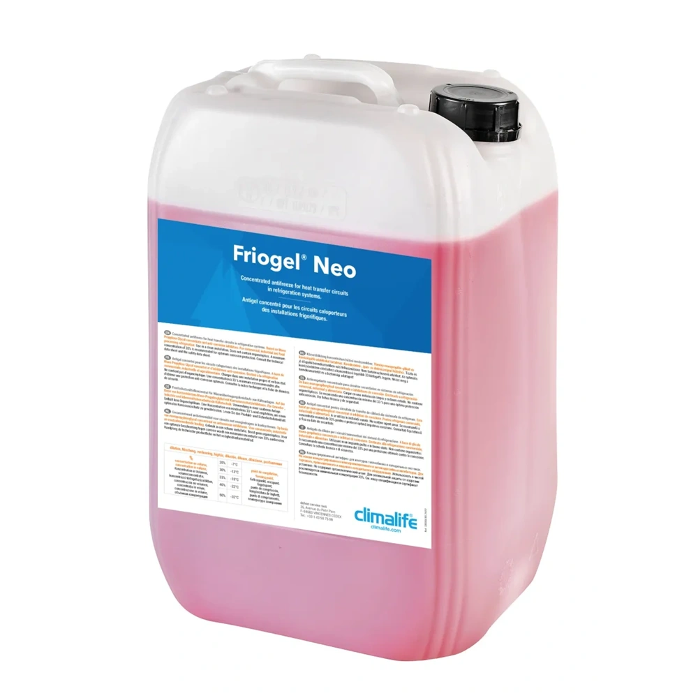 FRIOGEL® NEO FAGYÁLLÓ KONCENTRÁTUM, MONOPROPILÉN GLIKOL+SZERVES KORROZIÓGÁTLÓK 20 L ÉLELMISZERIPARI!