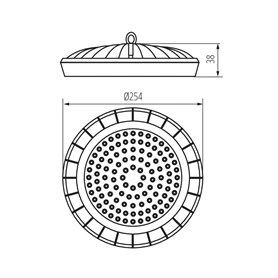 KANLUX MILEDO CSARNOKVILÁGÍTÓ LED LÁMPATEST HB UFO LED 100W-NW 4000K 10000LM IP65 (31405)