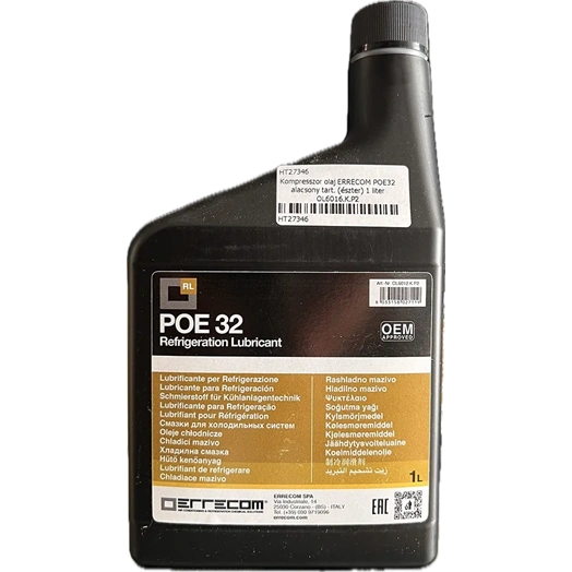 KOMPRESSZOR OLAJ ERRECOM POE32 ALACSONY TART. (ÉSZTER) 1 LITER (OL6016.K.P2)