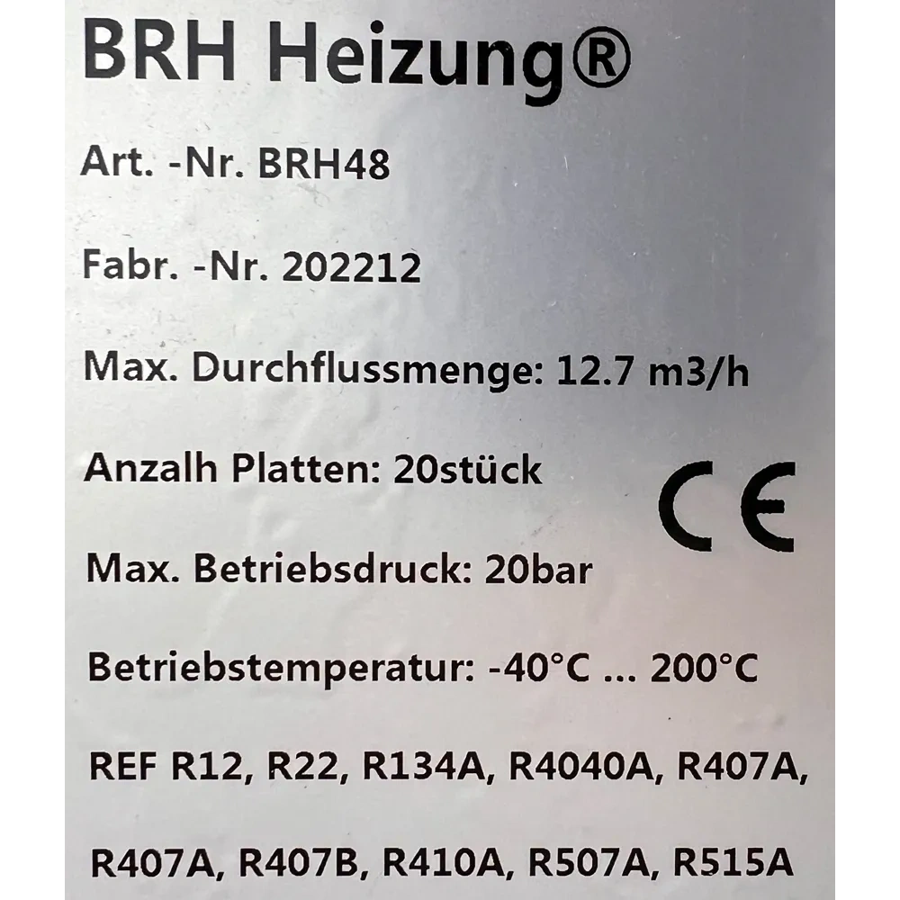 LEMEZES HŐCSERÉLŐ KIS ELLENÁLLÁSÚ,20LEMEZ,12,7M3/H,4X1",124X304X60MM FELÜLET:0,6M2