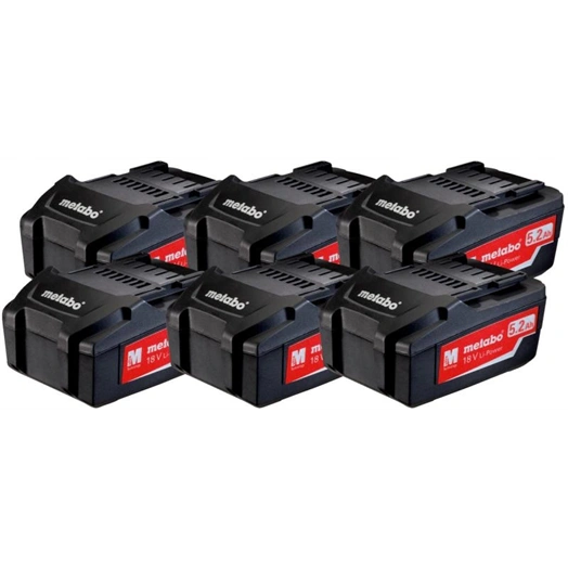 METABO AKKUCSOMAG 6 db LiPOWER AKKUEGYSÉG 18 V - 5.2 Ah 625152000