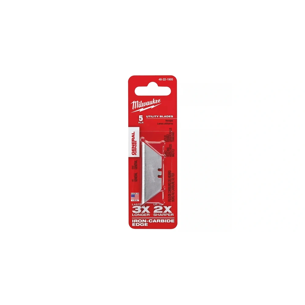 MILWAUKEE UNIVERZÁLIS KÉS PENGE 62X19 MM "TRAPÉZ" (5 DB/CSOMAG) 48221905