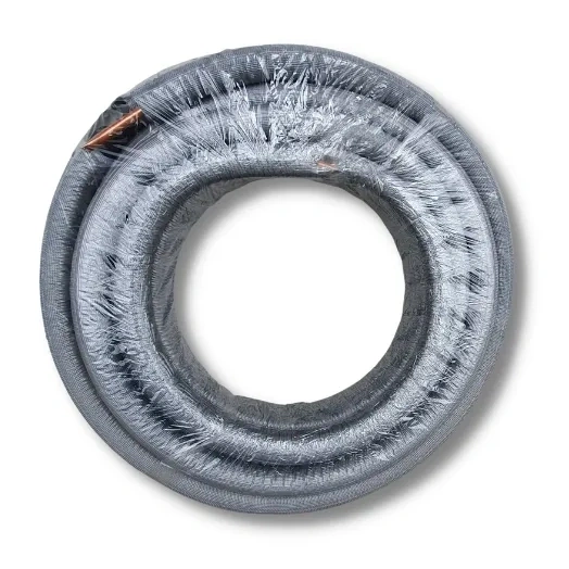 PE PLATINA 3/8X1MM (10MM) SZIGETELT LÁGY HŐSZIVATTYÚ RÉZCSŐ 19MM-ES UV ÁLLÓ SZIGETELÉSSEL (25FM/T)