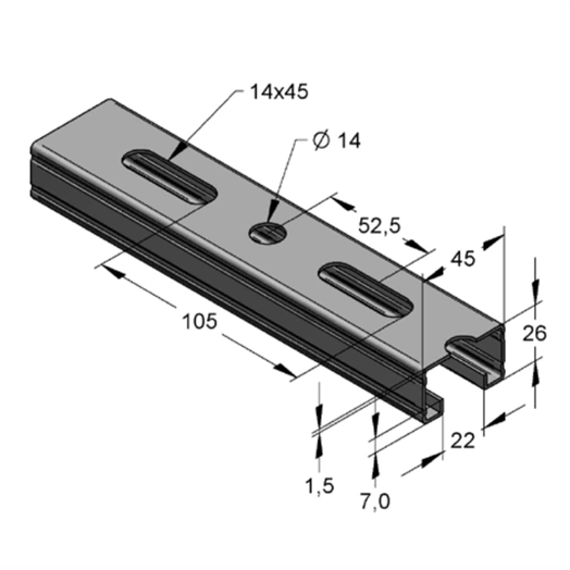 SZERELŐSÍN MEFA 45/26/1,5 MM TÜZIHORGANYZOTT 2M/SZÁL (08202622)