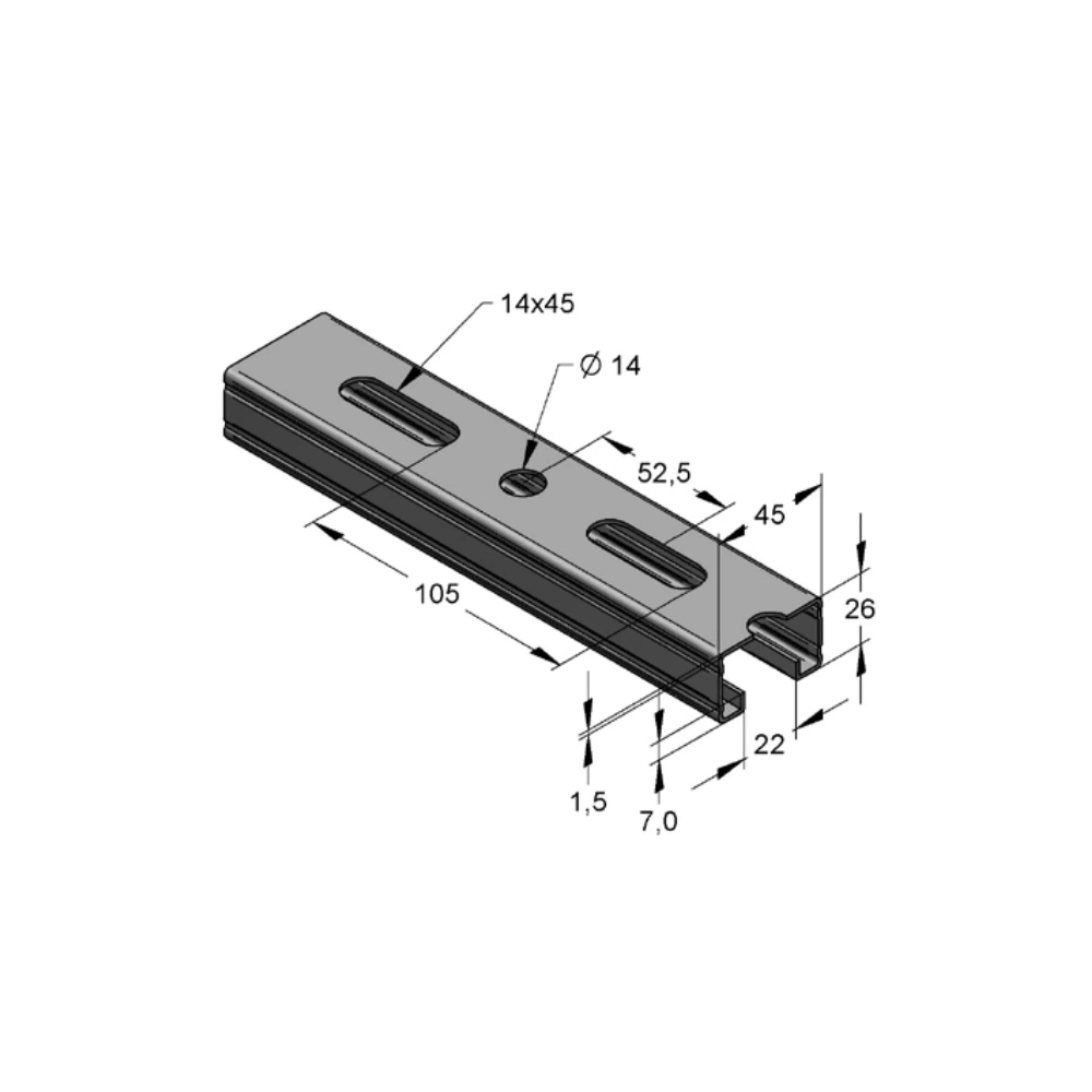 SZERELŐSÍN MEFA 45/26/1,5 MM TÜZIHORGANYZOTT 3M/SZÁL (08202630)
