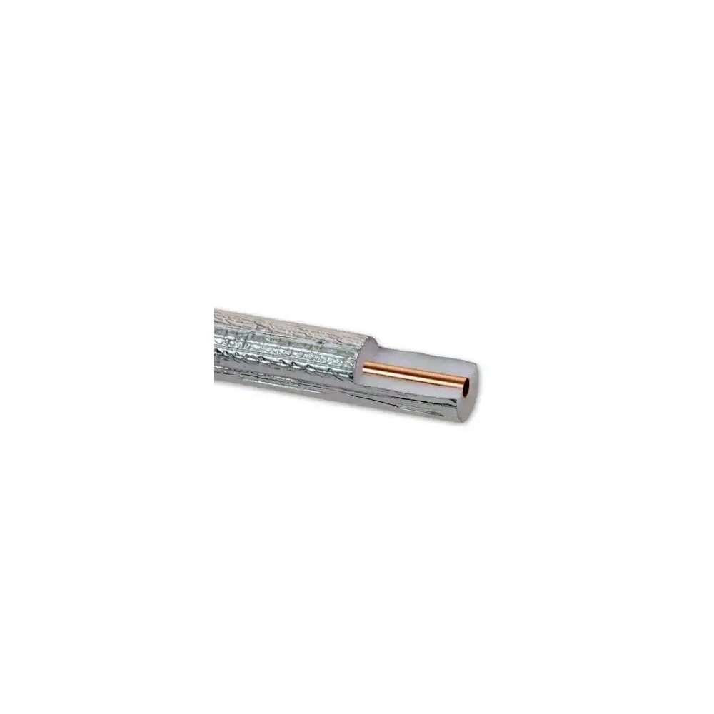 SZIGETELT LÁGY RÉZCSŐ 1/2"X1MM (12MM)(25FM/TEKERCS) 6MM-ES SZIG (VEGYTISZTA) ALUKASÍROZOTT (ANTI UV) EBRILL/FLEXIO ARTIK