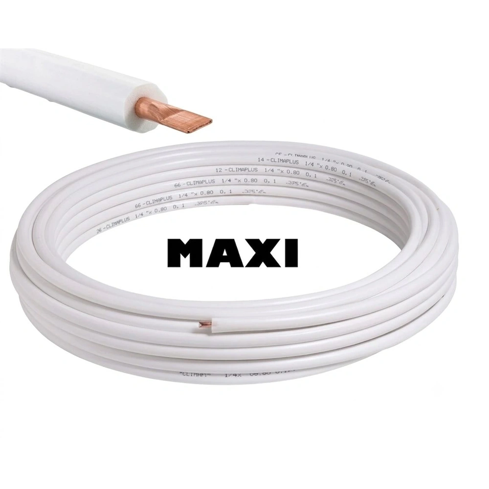 SZIGETELT LÁGY RÉZCSŐ 1/4"X1MM  (25FM/TEKERCS) 6MM-ES SZIGETELÉS (VEGYTISZTA) MAXI